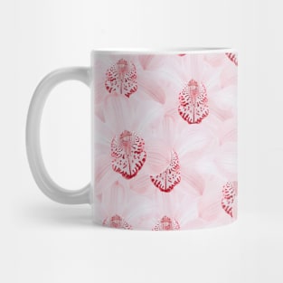 Light Pink Orchid Pattern Mug